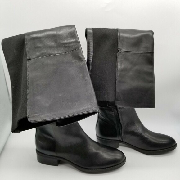Sam Edelman Womens Black Leather Pam Over The Knee Boots Size 5.5 - Picture 3 of 6